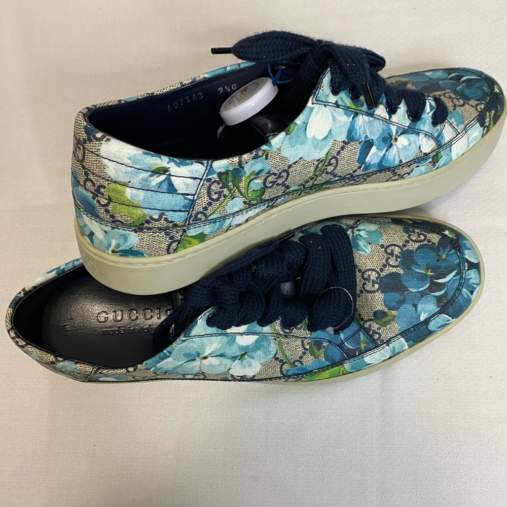 GUCCI
GUCCI MEN'S BLOOM FLOWER PRINT BLUE SUPREME GG CANVAS SNEAKER SHOES 9.5